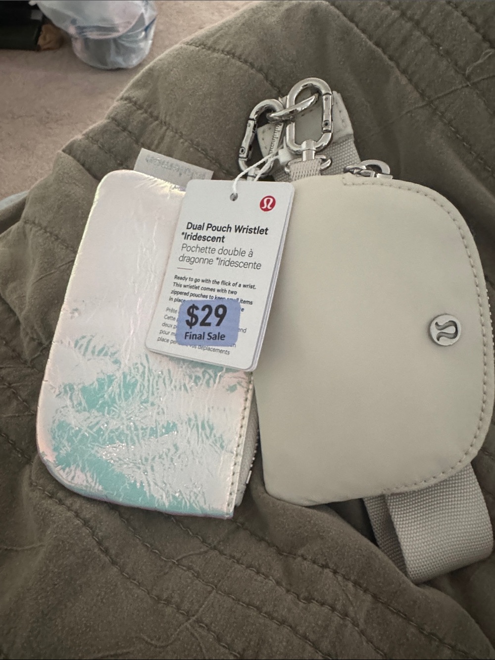 lululemon athletica Dual Pouch Wristlet - Iridescent & Cream